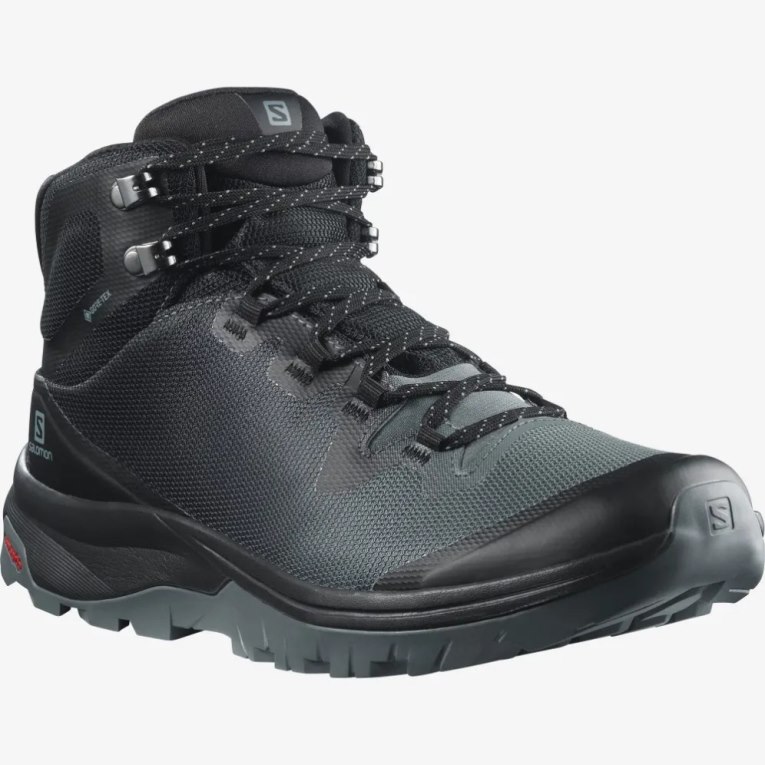 Botas Caminhada Salomon Vaya Mid GTX Feminino Pretas | PT E48523